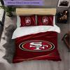 Набор постельного белья из микрофибры с узором San Francisco 49ers, 3 предмета, Декор, Комплект с пододеяльником для спальни, Домашнее использование