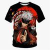 Summer Round Neck 3D Print Anime Pattern Top Fashionable Casual Short Sleeved Men's T-shirts