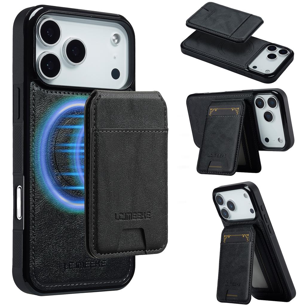 2 в 1 Магнитный кожаный кошелек-чехол с слотом для карт для iPhone 17 Pro Max 16 Plus 15 Plus 14 13 12 11 Подходит Ударопрочный карманный чехол