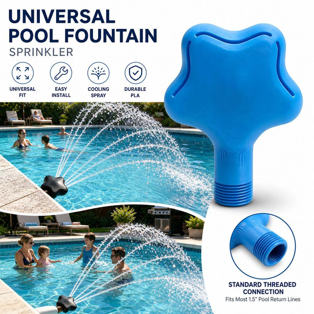 Universal Fit Design Pool Aeration Nozzle Pool Cooling Fountain Head Above Ground Pool Use
