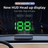 Автомобильный HUD W2 с крупным шрифтом, GPS, спидометр, проекционный дисплей на лобовое стекло, цифровые автоаксессуары, электронный проектор, дисплей, белый и зеленый свет