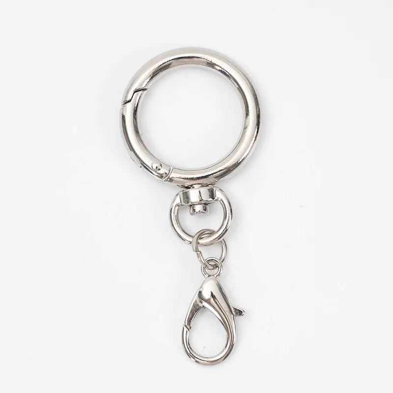 10pcs DIY Keychain Clasps Zinc Alloy Round Clasp Mini Lobster Clasp Handicraft Accessories