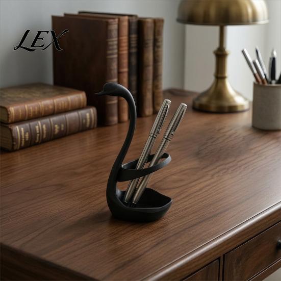 Compact Multi-use Organizer 3D Printed Elegant Swan Storage Rack with Ventilation And Draining Base, Base Multi-Purpose Toothbrush Holder Pen Cutlery