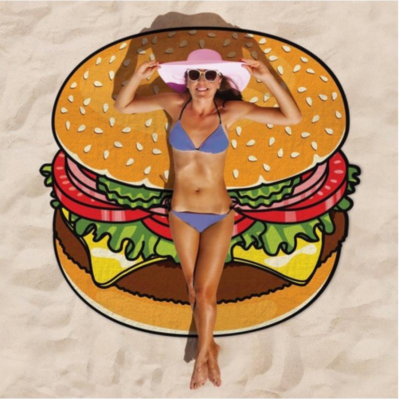 Шифоновое пляжное полотенце круглой формы для напольного коврика для кемпинга