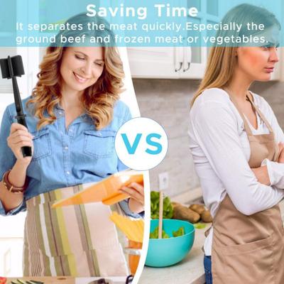 Многофункциональный измельчитель мяса, термостойкий нейлоновый измельчитель для гамбургеров, антипригарное покрытие, кухонная утварь для измельчения мяса
