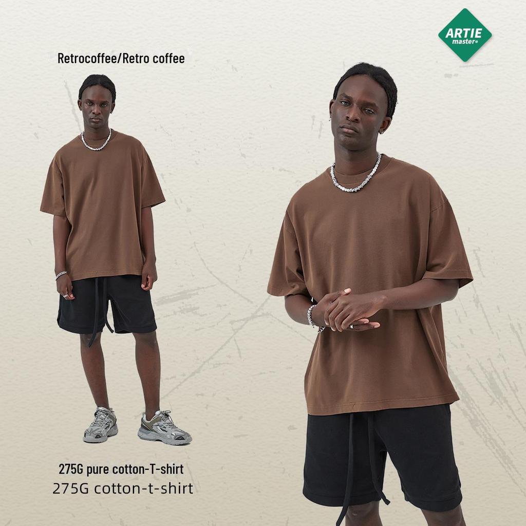 ARTIE Men's 2025 Heavy Washed Distressed Pure Cotton Loose T-shirt