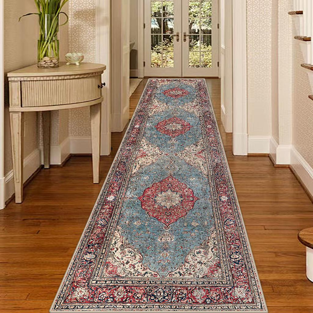 European Hallway Carpets Living Room Area Rugs Runner Bedroom Decor Home Crystal Velvet Big Size Floor Passageway Mats Lobby