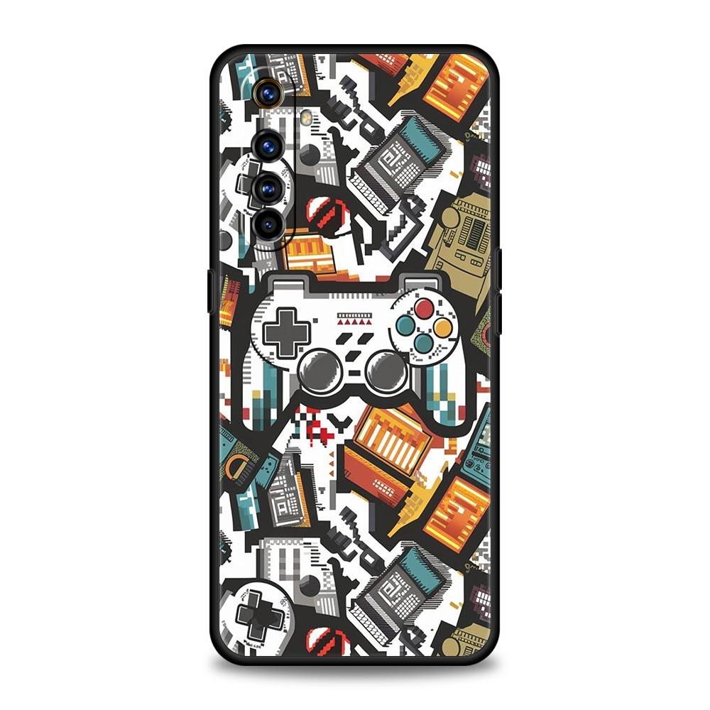Игровой контроллер Графический Мягкий ТПУ Для Realme 13 12 11 10 9 Pro Plus GT3 GT2 C21 C25 C35 C53 C55 C67 Pro 5G Чехол для телефона Обложка Capas