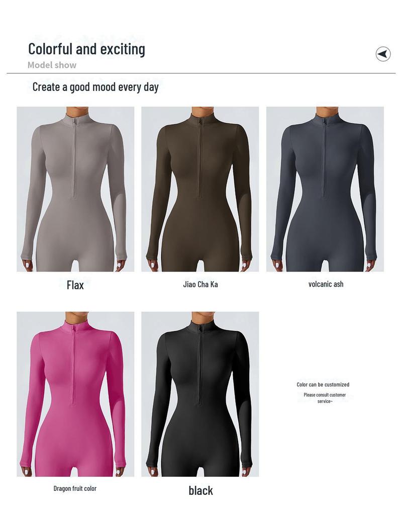 Женский комбинезон для йоги высокой интенсивности с длинными рукавами для бега