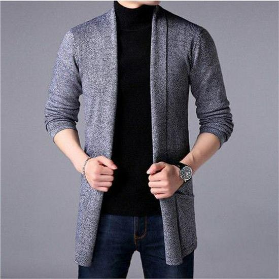 Men's Korean Style Lightweight Knit Cardigan - Spring/Autumn Trend 2021