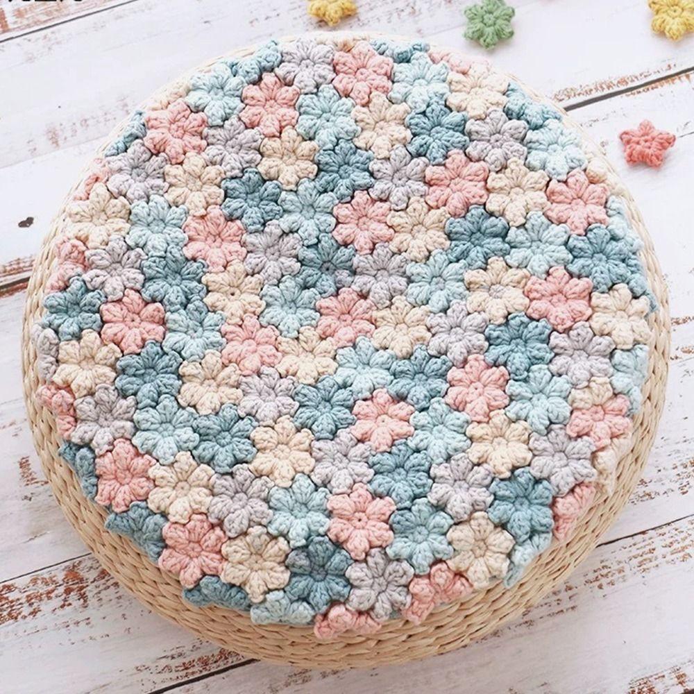 Rainbow Color Crochet Knitting DIY Milk Cotton Warm Wool Yarn Sofa Cushion