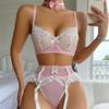Женский комплект тедди нижнего белья с кружевом на бретелях, крючком, с вырезами, вышивкой