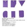 6Pcs/Set Cake Scraper Healthy Non-stick Easy to Clean Flexible Safe Cut Cakes Lightweight Semi-arc Type Scraper for Cake Shop
