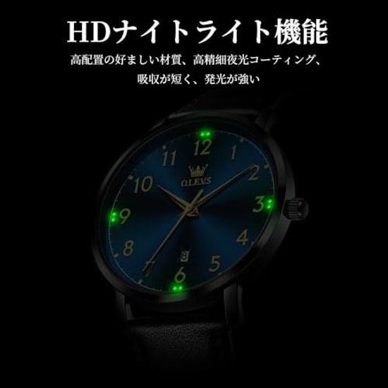 OLEVS Mens Watch Business Casual Roman Dial Waterproof Luminous Function Analog Quartz Date Gift