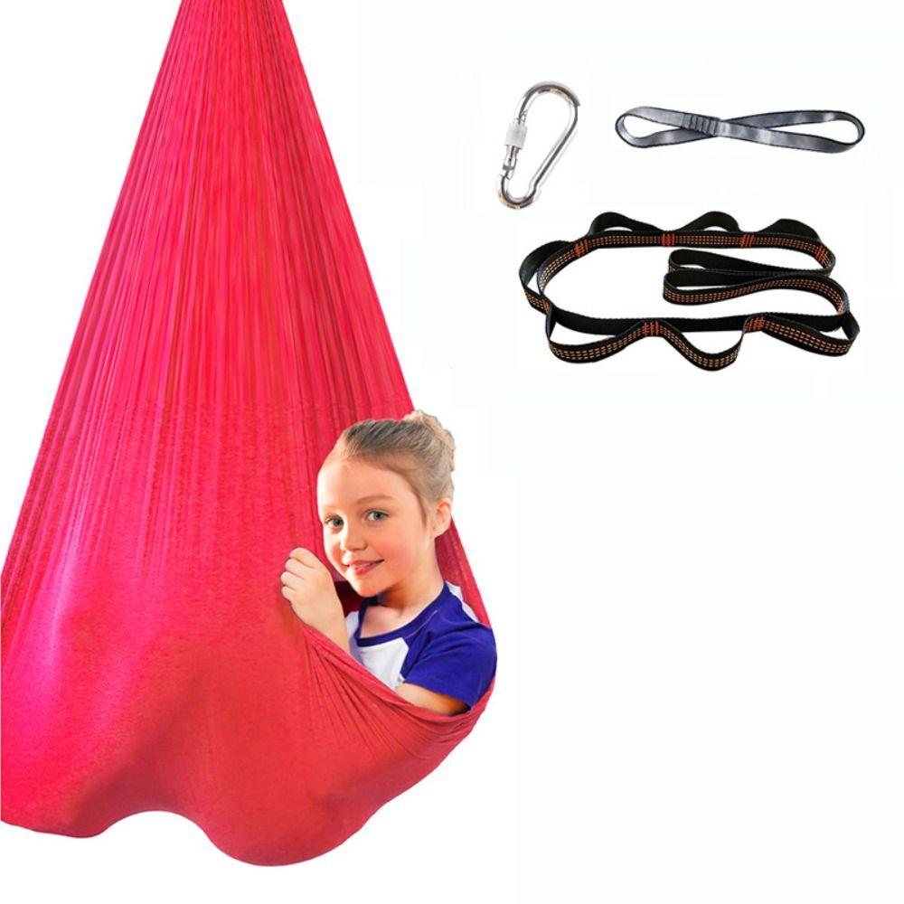 Multicolour Children Aerial Hammock Elastic Air Swing Chair Toy Yoga Fitness Tool  Indoor