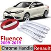 Для Renault Fluence 2009~ Хромированные Накладки на Ручки Дверей Автоаксессуары Наклейки Комплект Отделки 2010 2011 2012 2013 2014 2015 2016 2018