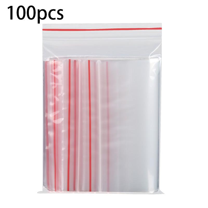 Thick Resealable PE Zip Bags Waterproof Storage Plastic Pouches