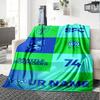 Name Custom Seattle Sounders FC Logo Print Flannel Blanket High Quality Warm Comfortable Cover for All Seasons Perfect for Gifts Home Decor