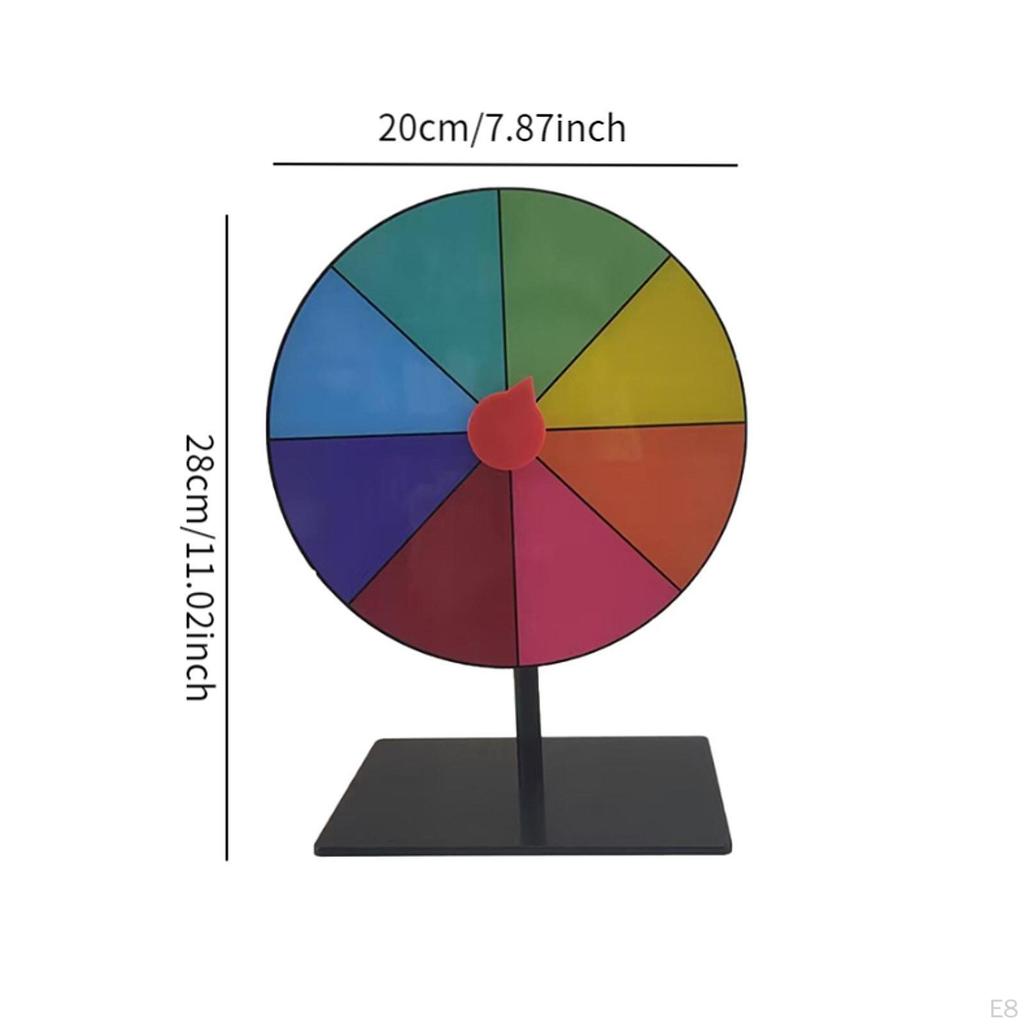 Tabletop Prize Turntable Set ,Color Rotating Wheel ,with Erasable Pen ,Reusable Lucky Draw Roulette