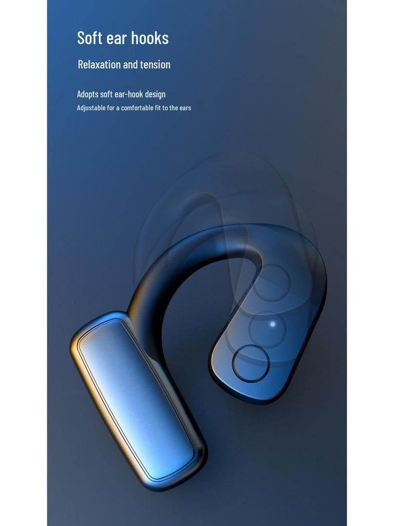 Универсальные беспроводные Bluetooth-наушники-вкладыши с ушным крючком (левые/правые) для спорта, бега, вождения, езды на велосипеде и доставки еды.