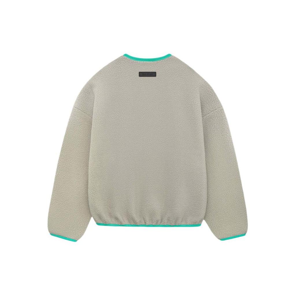 Fear of God Essentials Мужская толстовка с круглым вырезом из поларфлиса, принт с тюленем, серая 192SP244705F