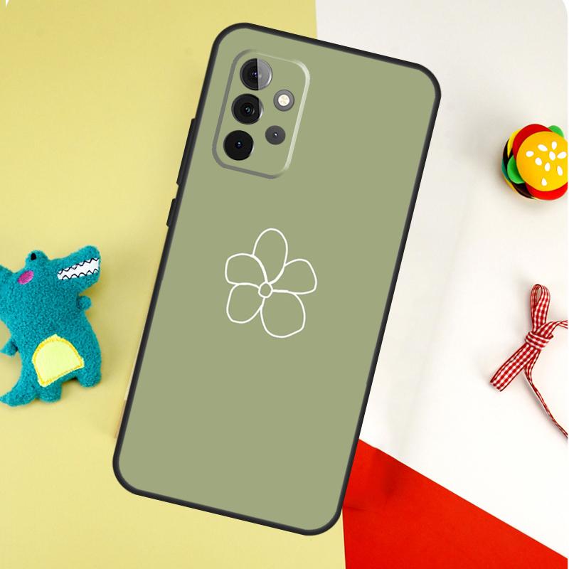 Зеленая эстетика Для Samsung Galaxy A54 A34 A14 A55 A35 A15 A53 A33 A13 A05 A06 A16 A22 A32 A52 Чехол для телефона