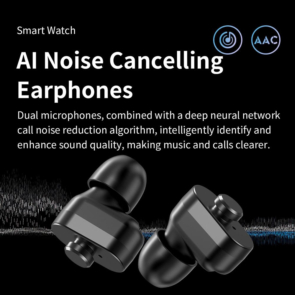 LC19 2-в-1 Bluetooth-совместимые TWS-наушники для звонков 1,53-дюймовые умные часы мониторинг здоровья спортивные часы