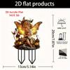 Quirky Butterfly Fairy, 2D Flat Acrylic, Decorative, Suitable for Garden, Lawn, Flower Pot, Party, Christmas, Halloween