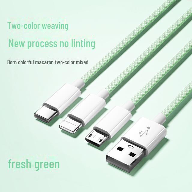 66 Вт 3-в-1 кабель для быстрой зарядки для Huawei, OPPO, Xiaomi, Android, Apple - Кабели передачи данных типа C - Поддержка 6A