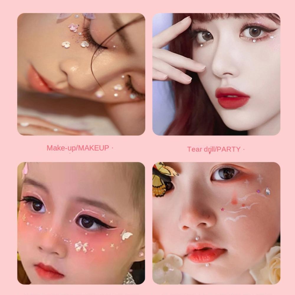 Кристальная радуга, драгоценные камни для лица, ювелирная наклейка с бриллиантами, сценическое украшение, 3D украшение для нейл-арта