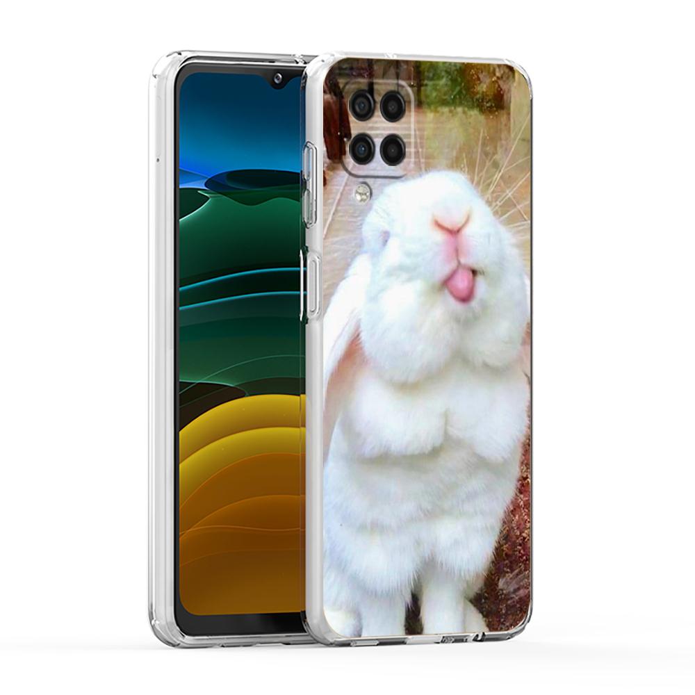 Милый Белый Заяц Чехол для Телефона Samsung A13 A33 A35 A55 A73 A53 A23 A51 A71 A21S A31 A41 A05s A03S A15 A25 5G