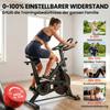Exercise Bike, Indoor Stationary Bike with Smart APP, 0-100% Magnetic Resistance, Adjustable Seat & Handlebars