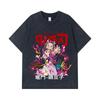 275 GSM Washed T-shirts 100% Cotton Demon Slayer V72 Nezuko Print Unisex Heavy Cotton T Shirt