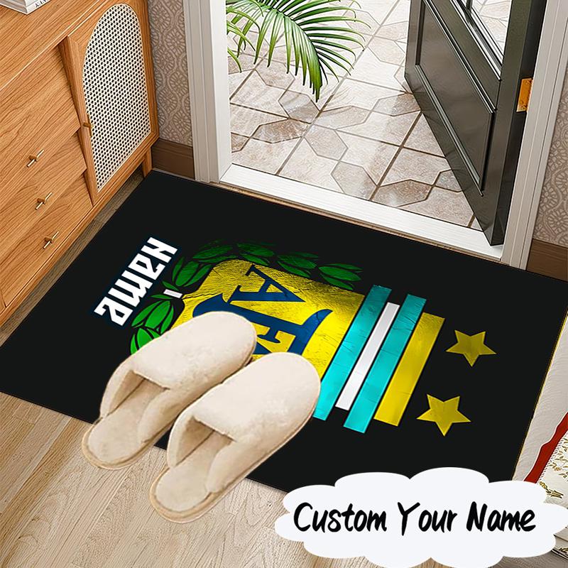 Custom Name Argentina FC Crest Rug for Living Room, Game Rooms, Office, Bedroom, Floor Mat Playful Design, fan gifts Christmas decor