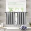 2PCS Solid High-Precision Rod-Pocket Semi-Blackout Short Curtains, for Sunshade in Kitchen and Bathroom
