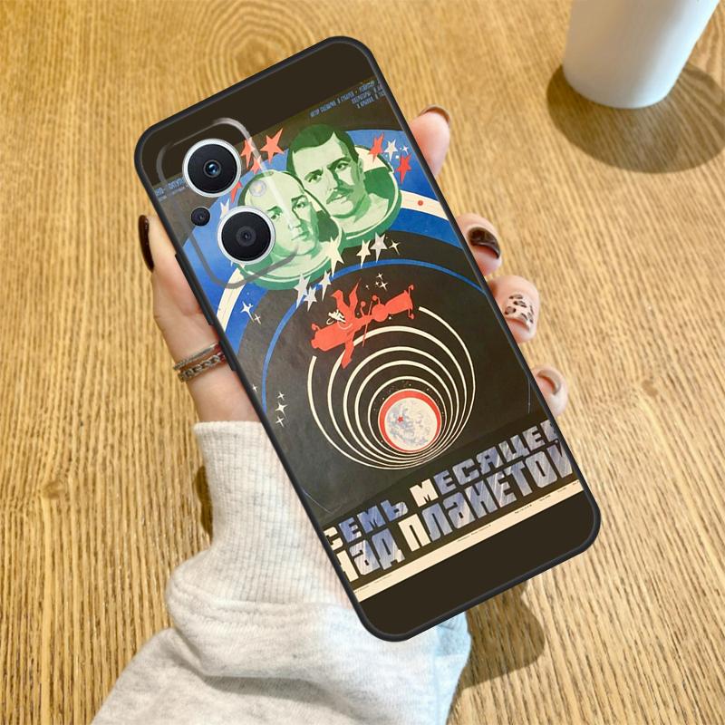 СССР Советское Космическое Пропагандистское Искусство Чехол Для OPPO Reno 12F 11F 13F 14F 8T 8 Lite 10 11 12 13 14 OPPO Find X8 X6 X5 X9 Pro Чехол