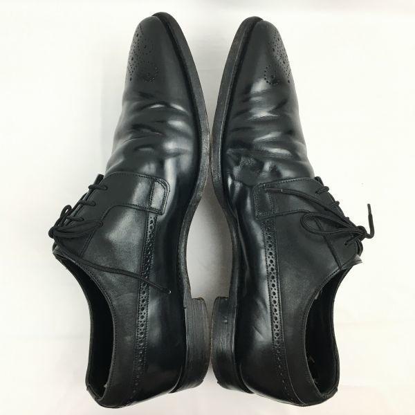 80s-90s JOSEPH CHEANEY Vintage Made in England Plain Toe Shoes Black Size 9/27.5 Men's(USED)