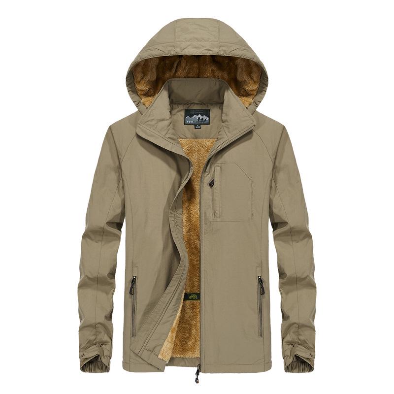 New Autumn and Winter Men's Jackets Plus Velvet Casual Outdoor Loose Windproof Large Size Assault Jacket