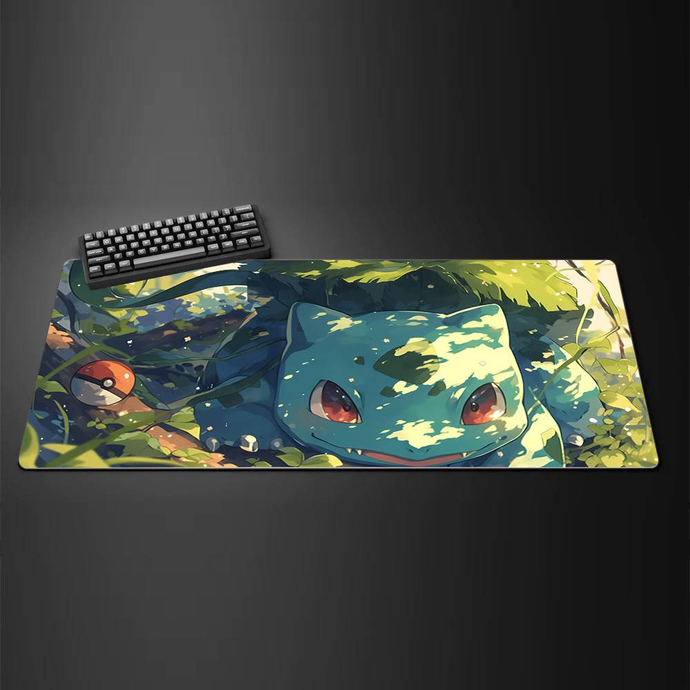 Pokemon Eevee Gaming Mouse Pad Large Desk Mat 2MM Stitched Edge Keyboard Pad Non Slip Rubber Base Office Table Mat