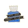 Character Unique Cartoon Brooch Set Playful Blue Enamel Metal Pins Assorted Styles For Unisex Accessories Fashion
