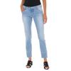 Women's 10DBF0770 Distressed Long Jeans with Slim-Cut Hems