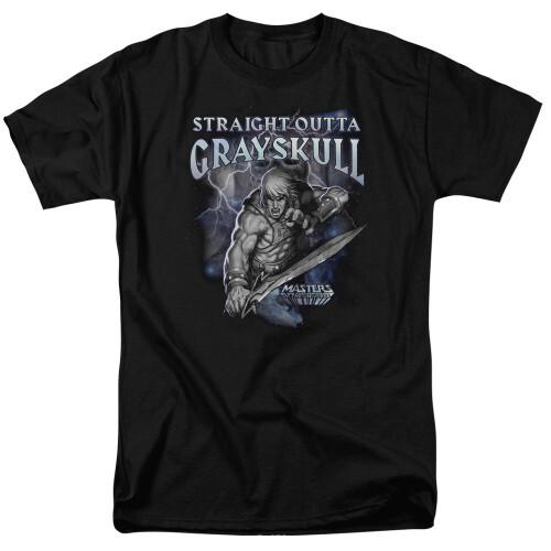 Masters Of The Universe Straight Outta Grayskull Adult T-Shirt Black Unisex T-Shirt