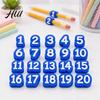 Многоразовые огрызки карандашей 1-20 шт., 20 шт. Нумерованные колпачки, Органайзеры для класса, Ежедневные средства отслеживания для учителей, Зажим-брелок для маркеров