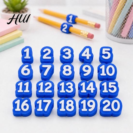 Многоразовые огрызки карандашей 1-20 шт., 20 шт. Нумерованные колпачки, Органайзеры для класса, Ежедневные средства отслеживания для учителей, Зажим-брелок для маркеров