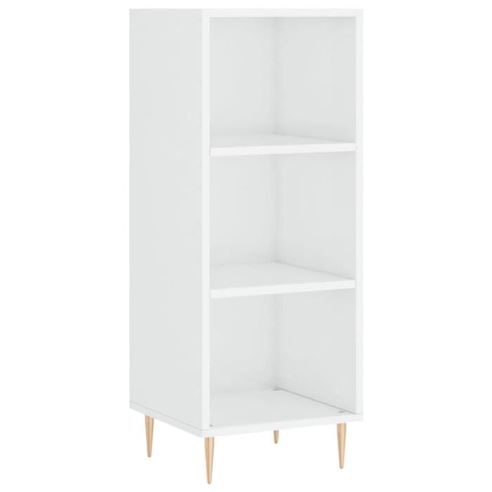 VidaXL Buffet blanc brillant 34,5x32,5x90 cm bois d'ingénierie 828718