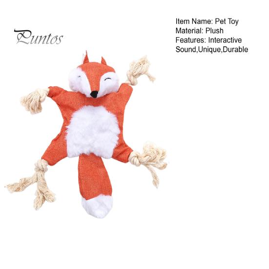 Игрушка для домашних животных, плюшевая лиса, енот, белка, игрушка для жевания, интерактивная игрушка для домашних животных, устойчивая к укусам, чистка зубов, игровая игрушка для кошек, собак