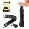 USB 4 Кабель для передачи данных Портативный USB C Зарядный кабель Набор с брелоком 40 Гбит/с USB C на Type C Кабель PD 240 Вт Для iPhone 16 15 Зарядный кабель