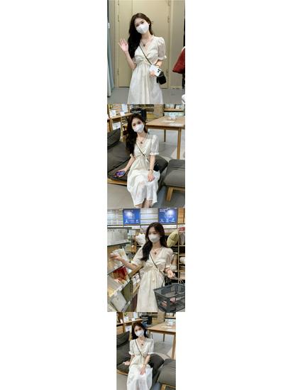 Весна 2024 Нежное платье с завязками на высокой талии и юбка миди