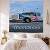 Peterbilt Heavy Trucks Custom Your Name Wall Decor Tapestry Art For Pet Memorial Birthdaywedding Party Backdrop Family Gift