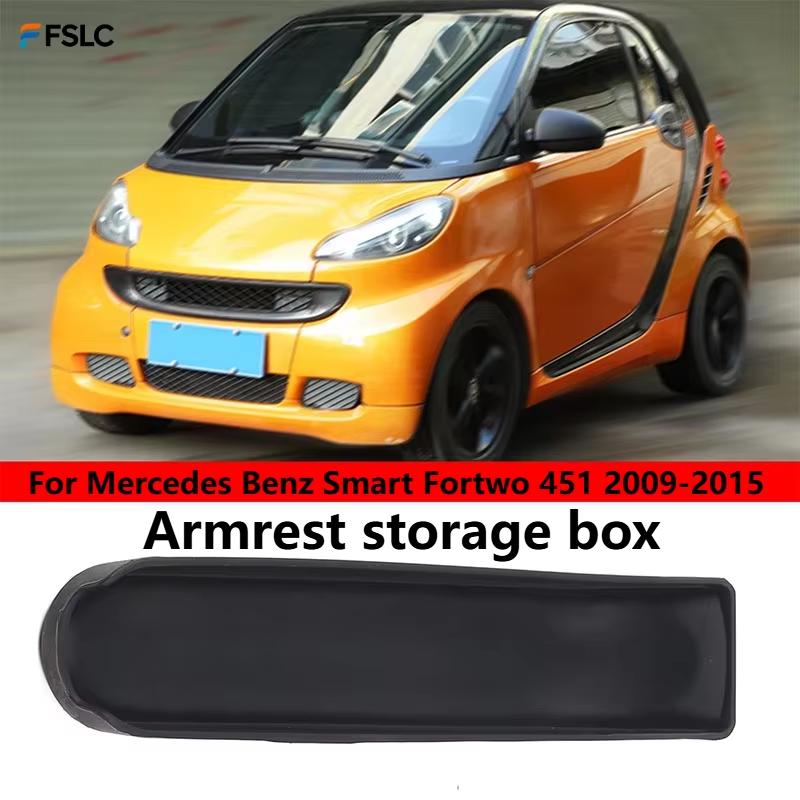 Car Upgrade For Mercedes Benz Smart Fortwo 451 2009-2015 Central Control Handbrake Storage Box Armrest Hidden Organizer